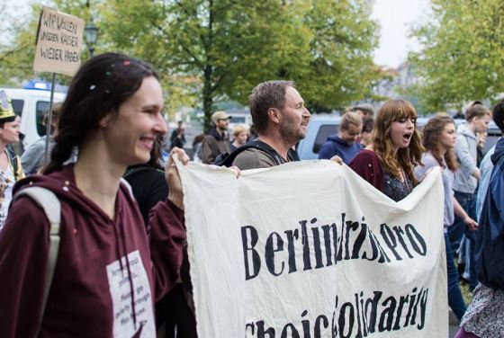 Marsch für das Leben counter demo: Berlin, September 2014