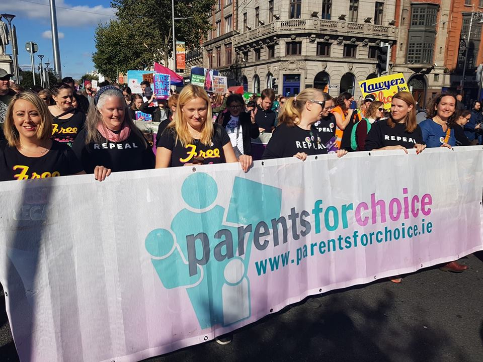 Members of Parents for Choice attending the 2018 March for Choice